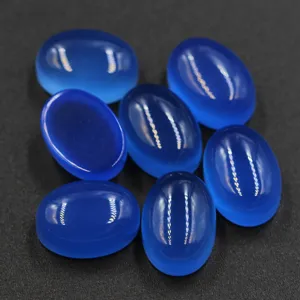 manufacture factory price oval polished natural chalcedony stone natural agate stone