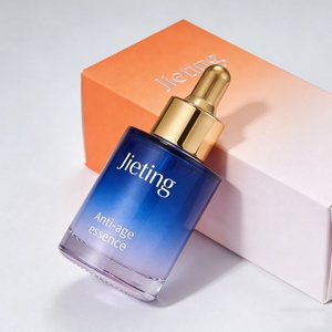 Luxury Glass Skincare Packaging Frosting Blue Amber Essential Oil Serum 30ml Glass Dropper Bottle - Product Image 6