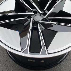 Cerchi in lega di alluminio forgiato su misura per <span class=keywords><strong>Audi</strong></span> <span class=keywords><strong>E</strong></span>-<span class=keywords><strong>Tron</strong></span> GT PCD5x130 2021-2024 18-23 pollici lavorati viso nero 40mm ET 100mm - Product Image 6