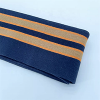 Prix d'usine 92% coton 8% Spandex Manchette en tricot à rayures respectueuse de la peau et fond en tissu côtelé 1x1