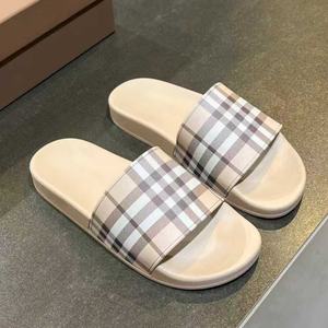 Sandales de plage noires de luxe en cuir véritable de haute qualité pour hommes et femmes, pantoufles décontractées d'extérieur, vente en gros directe usine - Product Image 6