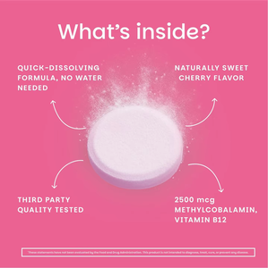 Vitamine <span class=keywords><strong>B12</strong></span> Snel oplossend |   2.500 mcg Methylcobalamine voor energie- en stemmingondersteuning - Product Image 4
