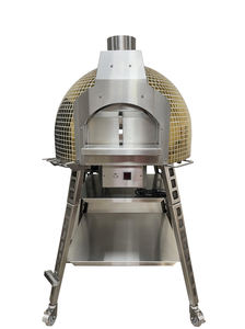 Commercial un grand napolitain italien brique au feu de bois argile brûlante charbon de bois électrique gaz Pizza four feu de bois Restaurant - Product Image 4