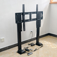 Support de télévision électrique pour téléviseurs de grande taille, double colonne, robuste, motorisé, fixation au plafond, escamotable, actionneur linéaire