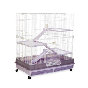 Cage à lapin anti-éclaboussures NC80/100cm, cage rectangulaire double couche en fil métallique pour cobayes Totoro, villa <span class=keywords><strong>de</strong></span> luxe pour <span class=keywords><strong>animaux</strong></span> <span class=keywords><strong>de</strong></span> <span class=keywords><strong>compagnie</strong></span> - Product Image 4