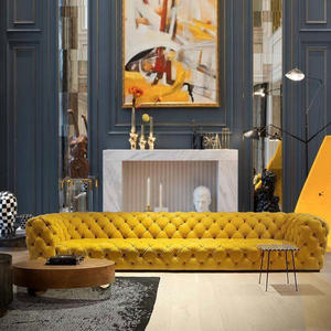 2025 nouveau Design amérique Style salon meubles Chesterfield canapé velours canapé ensemble complet touffeté boutons Art travail maison canapé - Product Image 5