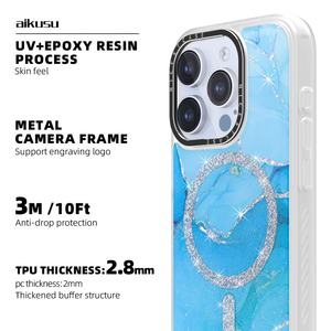 Étui antichoc brillant AIKUSU TPU PC 360 °   Protection compatible avec la recharge sans fil pour iPhone 17 16 15 Pro Max - Product Image 5