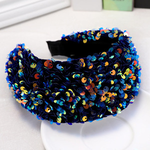 encuentro de moda bling accesorios para el cabello de cinta para la cabeza pelo <span class=keywords><strong>banda</strong></span> chicas colorido dulce gran tamaño lentejue - Product Image 4