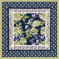 Tapis de mahjong série M175 à motif floral vert, antidérapant avec dos en caoutchouc et bords surpiqués, fabricant de tapis de mahjong pour tables