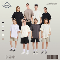 T-shirt en coton épais pour homme, style décontracté ample, tendance américaine, grande taille, manches courtes, confortable et personnalisable