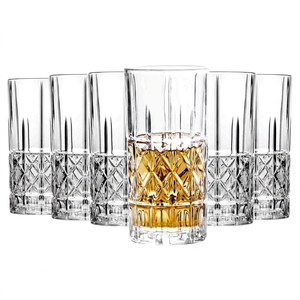 Wholesale Thick Reusable Eco-Friendly Lead Free Crystal Whiskey Scotch <b>Bourbon</b> Rum Gin Water Cocktail <b>Glasses</b> Break Resistant - Product Image 1
