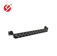 LIYUAN Panel Patch BNC 1U Baru 19'' LY-PP-BNC02-24P dengan 12 16 24 32 Port Jaringan Hitam