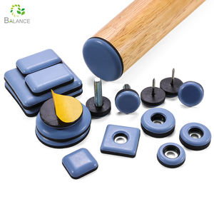 Coussinets coulissants pour jambes de chaise à glissement facile Pieds de meubles Glissières en PTFE avec vis et clou - Product Image 3