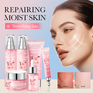 Coffret de soins pour la peau Sakura du Japon, marque privée, gamme complète, crème hydratante, soin du visage, soin du visage à la fleur de cerisier - Product Image 3