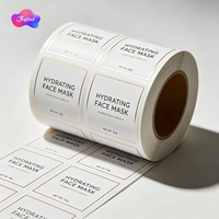 Étiquettes adhésives en vinyle pour cosmétiques avec logo personnalisé, autocollants d'emballage imperméables pour forme circulaire