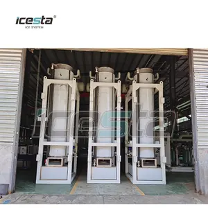 Icesta alto affidabile cavo solido tubo di ghiaccio 1t 5t 10t 20t 30t 60t tubo industriale macchina per la produzione di ghiaccio filippine pianta