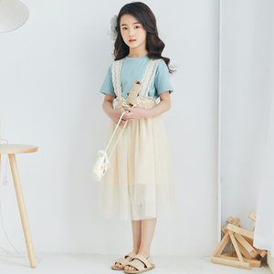 ชุดเดรสลำลองสีขาวยาวประดับระบายสำหรับเด็กผู้หญิง ขายส่ง รับสมัครตัวแทนจำหน่าย - Product Image 3