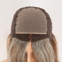 Perruque Bob de 12 pouces en cheveux humains 100% réalistes, brun mélangé blond, avec une ligne de cheveux scandinave, directement de l'usine