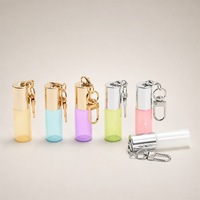 Flacon roll-on en verre de 5 ml et 10 ml avec pendentif, bouchon or ou argent, pour échantillons d'huiles essentielles et de parfums, emballage de décanter, OEM
