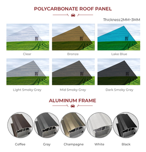 Abri d'auto extérieur étanche Toit arqué Abri auto design moderne Pergola Garages - Product Image 6