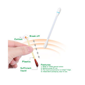 Kualitas Terbaik Desain kotak kustom Lodohpor <span class=keywords><strong>Swabstick</strong></span> kapas pembersih desinfeksi Povidon kapas Iodine Buds - Product Image 2