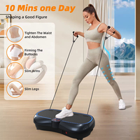 Plateforme vibrante de fitness à domicile en acier inoxydable avec écran LCD, télécommande, résistance réglable et tubes ABS, vitesse maximale 99