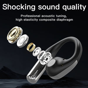 Casque sans fil à conduction osseuse YYK-Q31 <span class=keywords><strong>Pro</strong></span> <span class=keywords><strong>Open</strong></span> on Ear Tws Ows avec réduction de bruit, affichage numérique de la batterie tactile, écouteurs à crochet d'oreille - Product Image 2