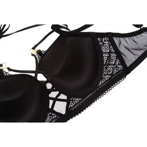 Sexy Lace Underwear Set Cross Strap Push-Up <b>Bra</b> Anti-Sag Retraction <b>Bra</b> and Panties Sets - Product Image 4