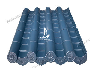 Azulejo de techo antiguo japonés compuestos de polímero resistentes a la intemperie gratis 1 pieza muestra precio de fábrica resina sintética azulejo de techo chino - Product Image 2