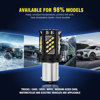 Ampoule LED Canbus RCJ P21W 1156 BA15S 78SMD 2016 Chip Super Lumineuse DC12V-24V, Remplacement de la lampe de frein arrière de voiture