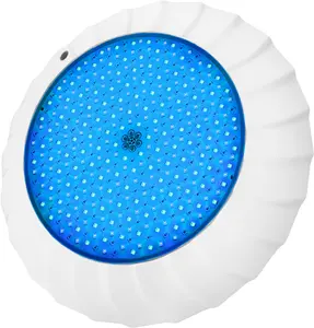 Luz de piscina PAR 56 LED, iluminación iluminadora a prueba de álcali subacuática, lámpara luminosa de agua, cuerpo blanco