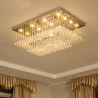 Lustre LED en acier inoxydable au design nordique moderne, luminaire suspendu en forme de boule de cristal
