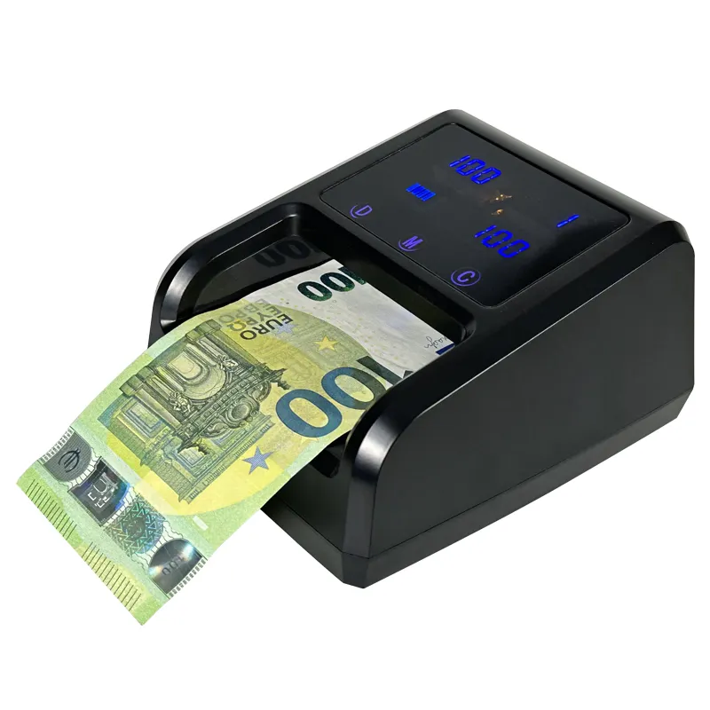 USD EUR เศษไซเรลเครื่องตรวจจับธนบัตรปลอมเครื่องตรวจสอบเงินกระดาษปลอมแปลงเคาน์เตอร์เงินบราซิลการตรวจจับเงินสด