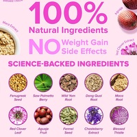 OEM Gélules Hormonales Féminines à base d'Œstrogènes pour l'Amélioration et le Raffermissement des Seins, Complément Herbal pour des Poitrines plus Pleines et Relevées