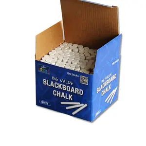 Printed cheap brown corrugated color boxes retail wholesale used for blackboard white chalk packaging