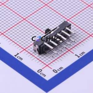 K3-2268T Slide Switch Through hole Component (THT) Switch 4-Pole Double Throw Rectangle Pin Header PC Pin 14.9mm - Product Image 2