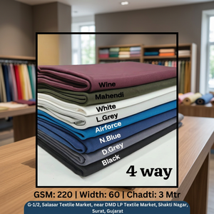 Tela de Poliéster y Algodón Premium de 220 GSM, 60 Pulgadas de Ancho, Textil Elástico en Cuatro Direcciones para Prendas, Uniformes y Ropa - Product Image 3