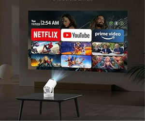 Лидер продаж Full Hd 720P <span class=keywords><strong>Android</strong></span> система HY300 ультра умный проектор 4k Wifi Мини Портативный Bluetooth видеопроектор - Product Image 2