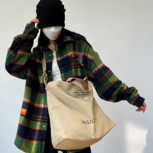 Sac à bandoulière décontracté <span class=keywords><strong>de</strong></span> grande capacité, sac à main tendance avec fermeture éclair et imprimé <span class=keywords><strong>alphabet</strong></span>, avec sangle réglable - Product Image 6