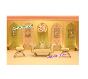 Jhrokhaเวทีแต่งงานอินเดียเวทีแต่งงานฉากหลังแผงงานแต่งงานหลังเวทีเฟรม - Product Image 1