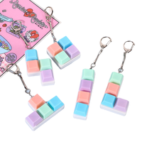 Custom Cute Cartoon Keychain Toy Click Fidget Luminescence Waterproof Keyboard Multiple Colors Light Plastic Keycaps DIY