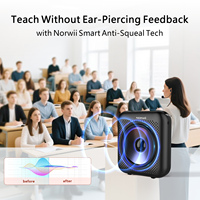Amplificadores de Voz Portátiles Profesionales de 15W, Carga Rápida USB-C y Anti-Feedback para Maestros, Guías Turísticos, Actividades al Aire Libre