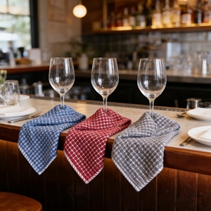 Lot de torchons de cuisine en coton tissé 100 % personnalisés, doux, séchage rapide, pour la vaisselle et les mains, écologiques, à carreaux, très absorbants - Product Image 3
