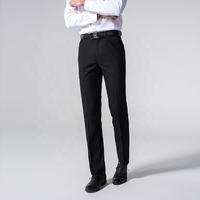 Pantalon Décontracté Habillé Homme Coupe Droite Taille Mi-Haute Ajustée pour Sport/Course – Vente Flash