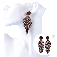 New Fashion Cellulose acetat Feder förmige Baum blatt Ohrringe Große geometrische Quaste Schmuck Harz Acryl blatt Tropfen Ohrringe
