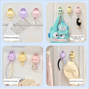 Adhesive ABS <b>Wall</b> <b>Hooks</b> Modern Multifunctional Space Saving Coat Pet Key Rack Home Storage - Product Image 2