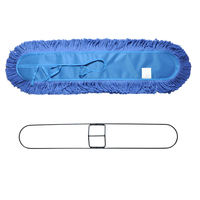 Nettoyeur de sol industriel Vadrouilles plates à rayures Nettoyage de sol Vadrouille à poussière Eco Régénéré Coton Polyester Tête de vadrouille Recharge de remplacement