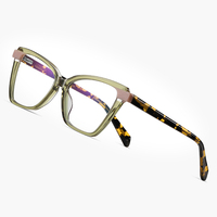 Monture optique unique en acétate faite à la main pour hommes, vente en gros de lunettes rétro en acétate de couleur composée, montures de lunettes