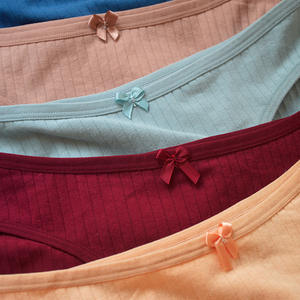 Mutandine di cotone da donna Sexy a vita alta all'ingrosso intimo da donna traspirante con cavallo in cotone brasiliano Plus Size slip da donna - Product Image 6