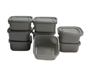 High quality PET Plastic Storage Box, Gray, rectangular, with Lid,
